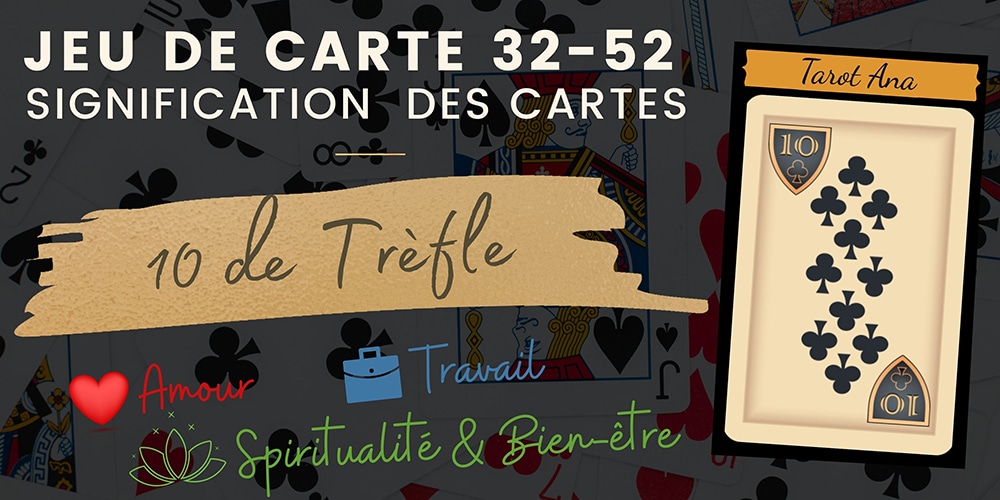 10 de Trefle 32 52 cartes