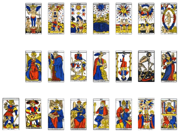 22 arcanes majeurs tarot de Marseille