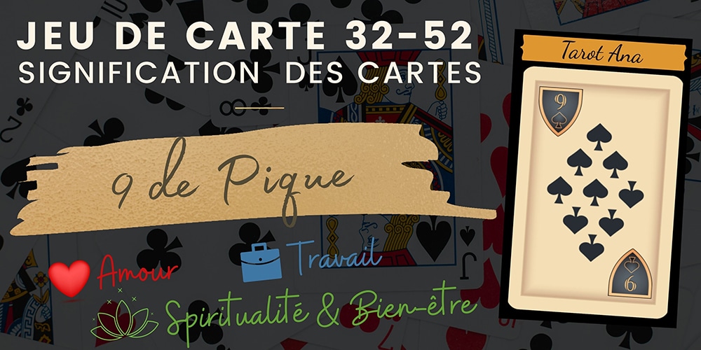 9 de Pique 32 52 cartes
