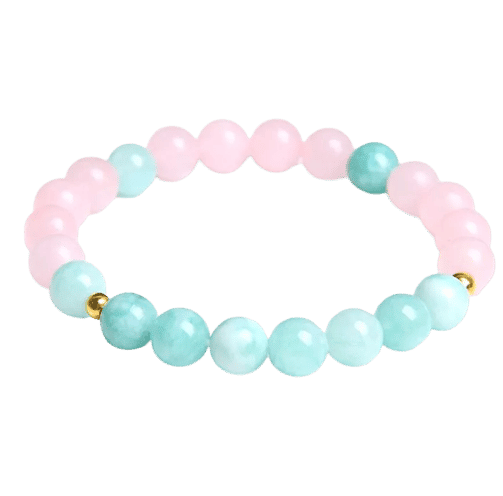 aigue marine quartz rose