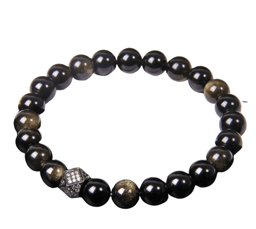 bracelet obsidienne tourmaline