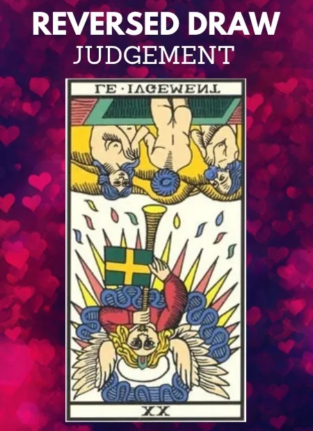 free tarot the judgement card from the tarot de marseille reversed