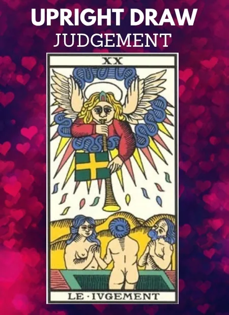 free tarot the judgement card from the tarot de marseille upright