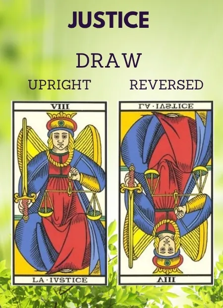 free tarot the justice card from the tarot de marseille Health