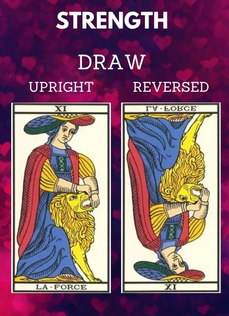 free tarot the strength card from the tarot de marseille Love