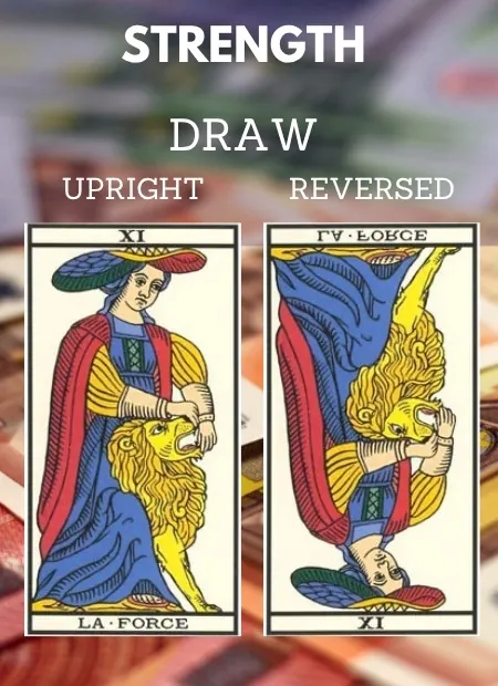 free tarot the strength card from the tarot de marseille Money