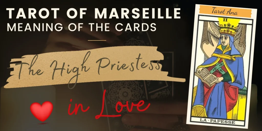 free tarot the high priestess card from the tarot de marseille rectangle