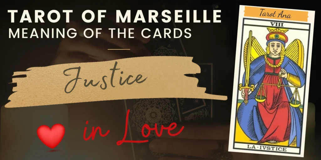 free tarot the justice card from the tarot de marseille rectangle