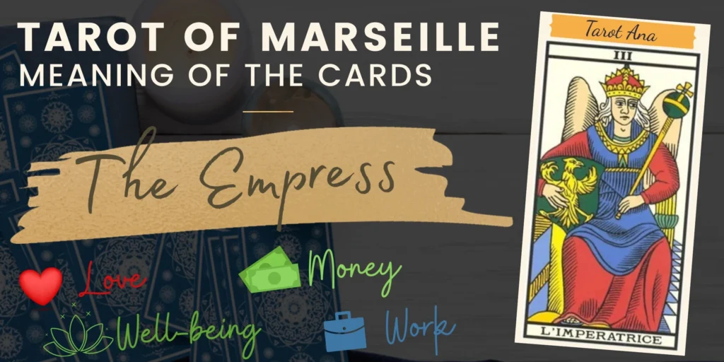 free tarot the empress card from the tarot de marseille rectangle