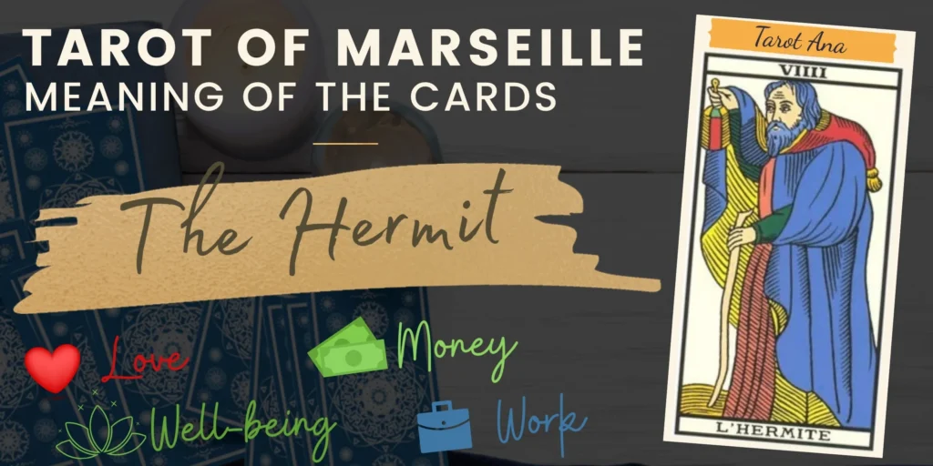 free tarot the hermit card from the tarot de marseille rectangle