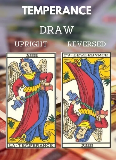 free tarot the temperance card from the tarot de marseille Money