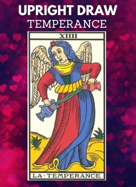 free tarot the temperance card from the tarot de marseille upright