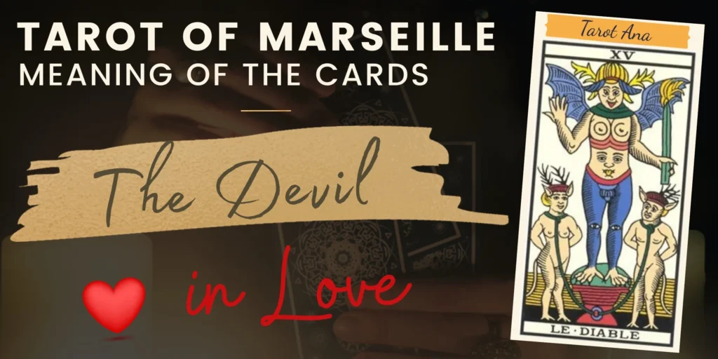 free tarot the devil card from the tarot de marseille rectangle