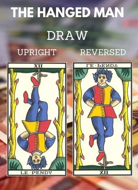 free tarot the hanged man card from the tarot de marseille Money