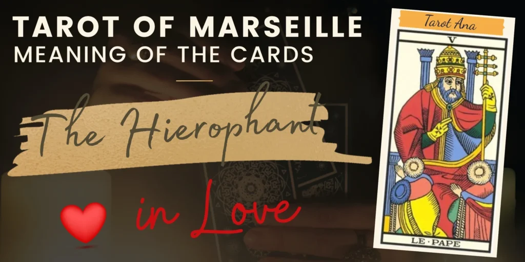 free tarot the hierophant card from the tarot de marseille rectangle