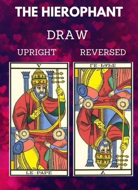 free tarot the hierophant card from the tarot de marseille Love