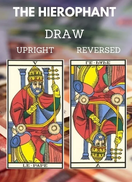free tarot the hierophant card from the tarot de marseille Money