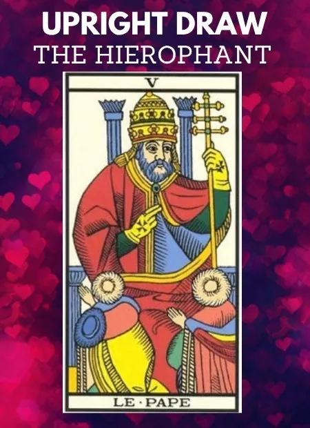 free tarot the hierophant card from the tarot de marseille upright