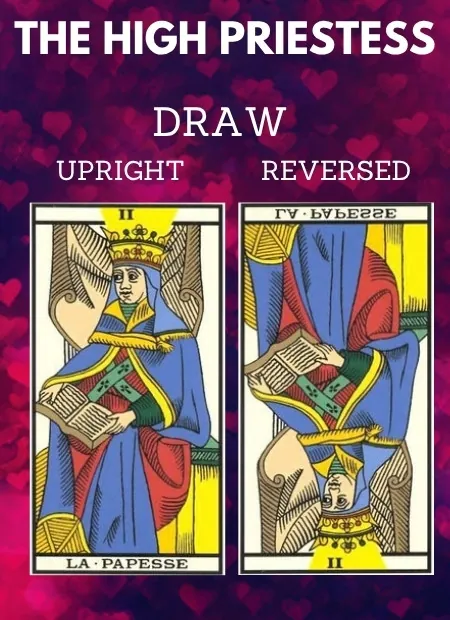 free tarot the high priestess card from the tarot de marseille Love
