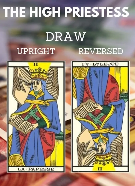 free tarot the high priestess card from the tarot de marseille Money