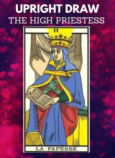 free tarot the high priestess card from the tarot de marseille upright