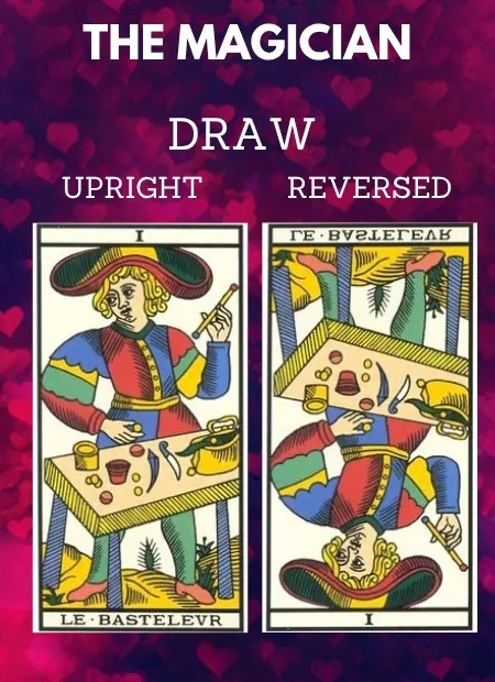 free tarot the magician card from the tarot de marseille Love