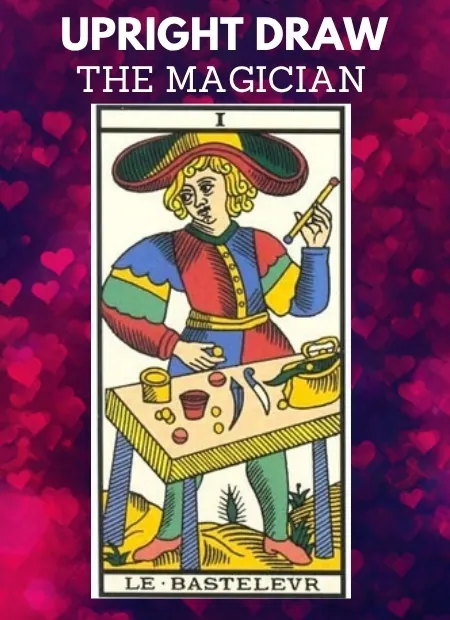 free tarot the magician card from the tarot de marseille upright