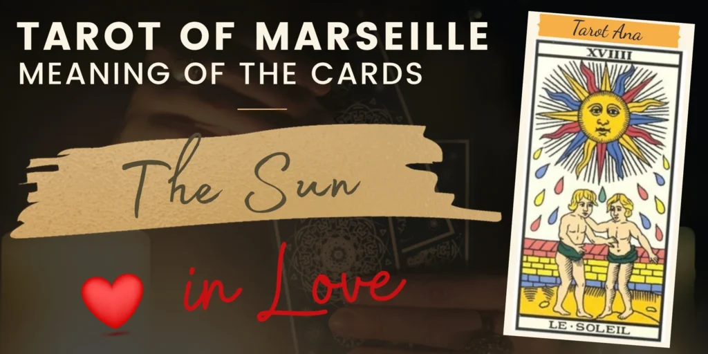 free tarot the sun card from the tarot de marseille rectangle