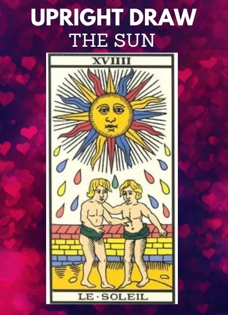 free tarot the sun card from the tarot de marseille upright