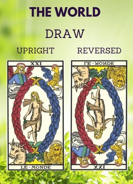 free tarot the world card from the tarot de marseille Health