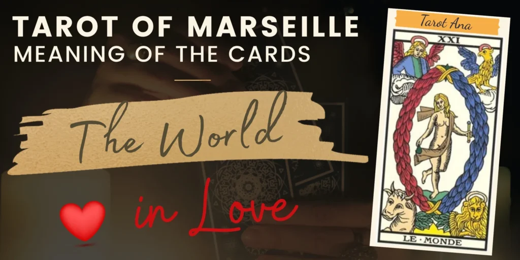 free tarot the world card from the tarot de marseille rectangle