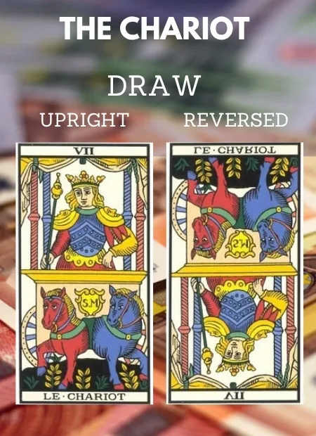 free tarot the chariot card from the tarot de marseille Money