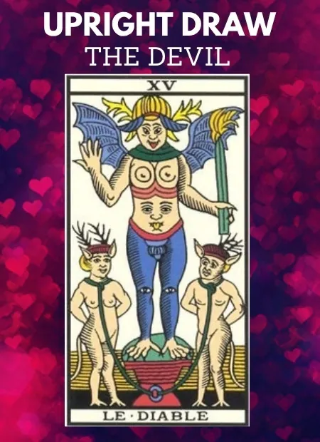 free tarot the devil card from the tarot de marseille upright