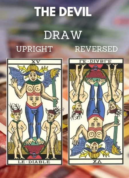 free tarot the devil card from the tarot de marseille Money