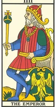 free tarot the emperor card from the tarot de marseille