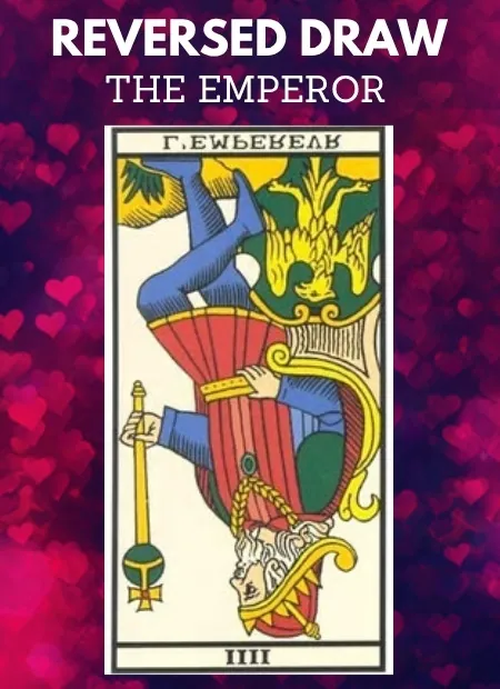 free tarot the emperor card from the tarot de marseille reversed