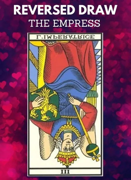 free tarot the empress card from the tarot de marseille reversed