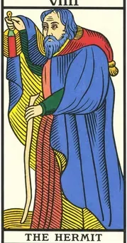 free tarot the hermit card from the tarot de marseille