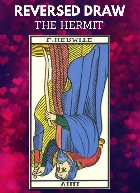 free tarot the hermit card from the tarot de marseille reversed