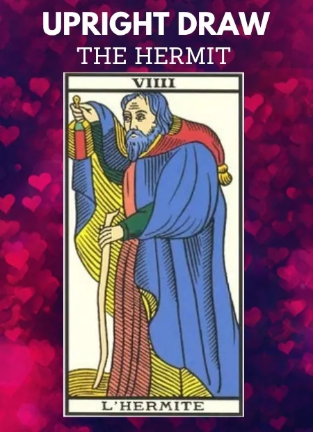free tarot the hermit card from the tarot de marseille upright