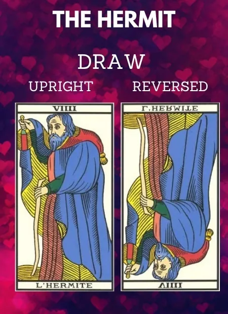 free tarot the hermit card from the tarot de marseille Love