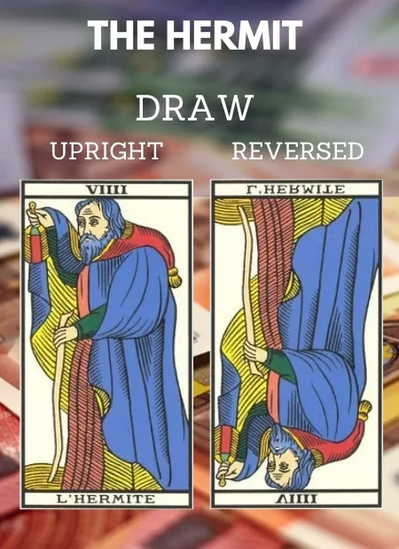 free tarot the hermit card from the tarot de marseille Money
