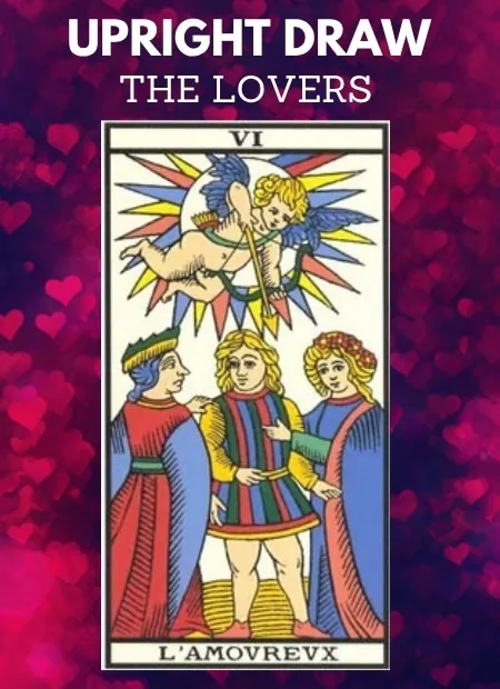 free tarot the lovers card from the tarot de marseille upright