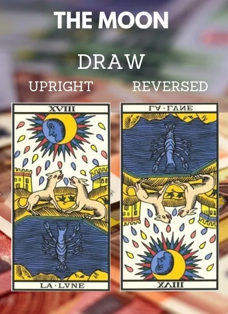 free tarot the moon card from the tarot de marseille Money