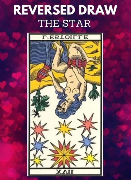 free tarot the star card from the tarot de marseille reversed