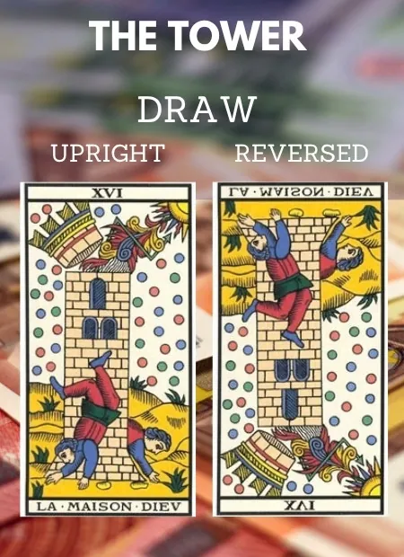 free tarot the tower card from the tarot de marseille Money